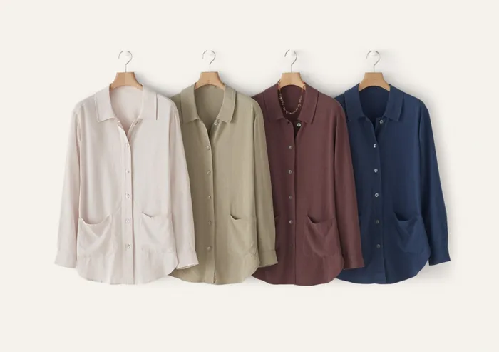 Poetry Fashion Shirts and Tunics Women Overshirt Dark Mulberry