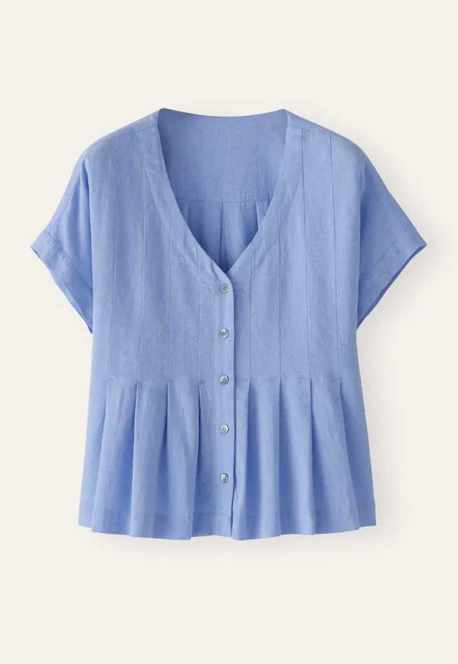 Poetry Fashion Shirts and Tunics Women Pleatfront Top Lilac Blue