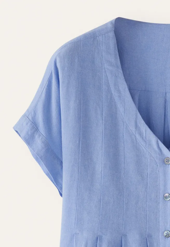 Poetry Fashion Shirts and Tunics Women Pleatfront Top Lilac Blue