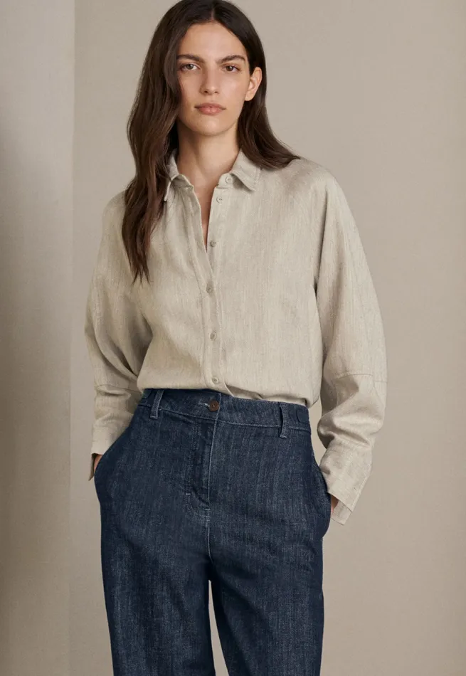 Poetry Fashion Shirts and Tunics Women Raglansleeve Blouse Fawn