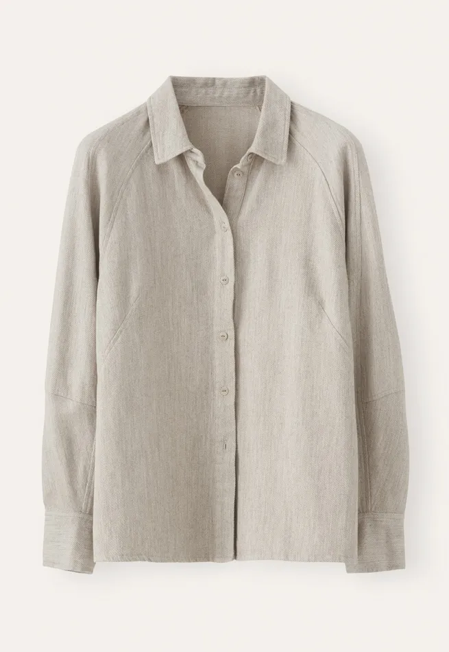 Poetry Fashion Shirts and Tunics Women Raglansleeve Blouse Fawn