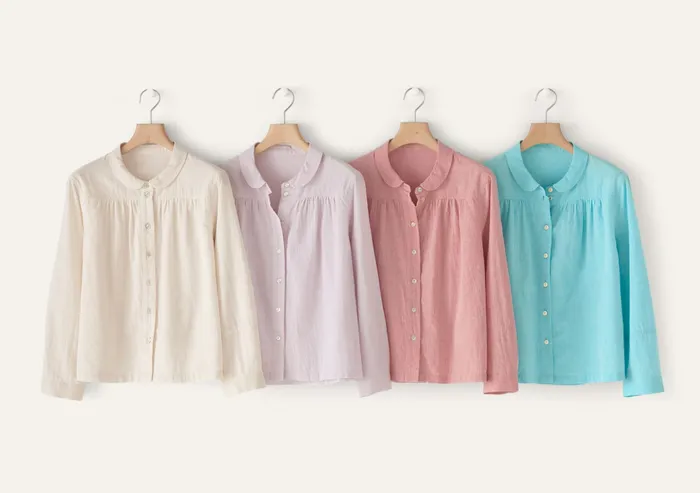Poetry Fashion Shirts and Tunics Women Roundcollar Shirt Pale Lavender