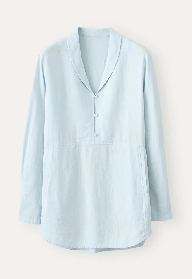 Poetry Fashion Shirts and Tunics Women Shawlcollar Blouse Chambray