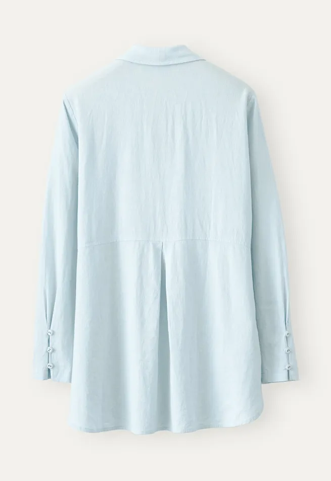 Poetry Fashion Shirts and Tunics Women Shawlcollar Blouse Chambray