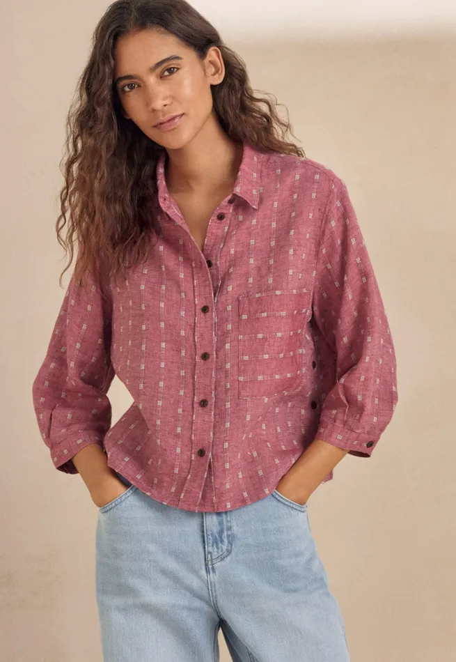 Poetry Fashion Shirts and Tunics Women Striped Shirt Cranberry