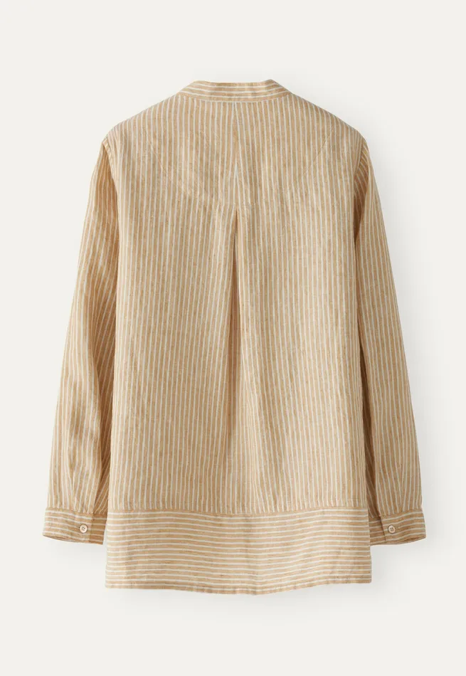 Poetry Fashion Shirts and Tunics Women Striped Shirt Gold Cream