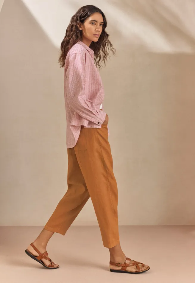 Poetry Fashion Shirts and Tunics Women Striped Shirt Soft Coral