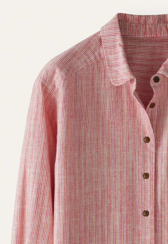 Poetry Fashion Shirts and Tunics Women Striped Shirt Soft Coral