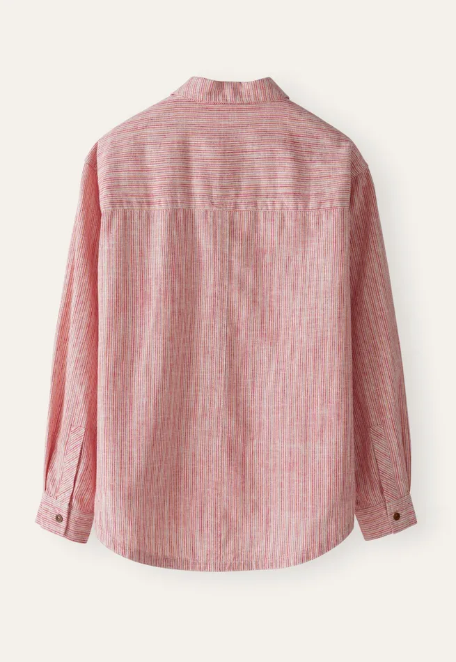 Poetry Fashion Shirts and Tunics Women Striped Shirt Soft Coral