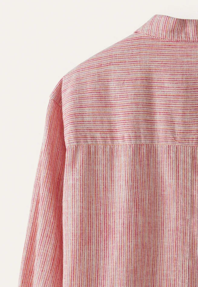 Poetry Fashion Shirts and Tunics Women Striped Shirt Soft Coral