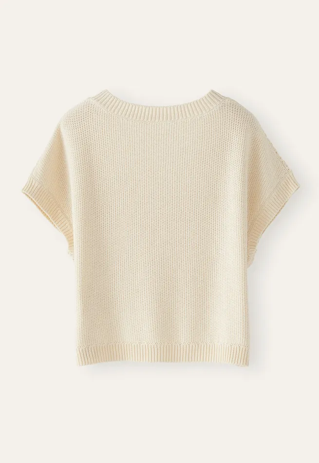 Poetry Fashion Sweaters Women Crochetstitch Sweater Ecru
