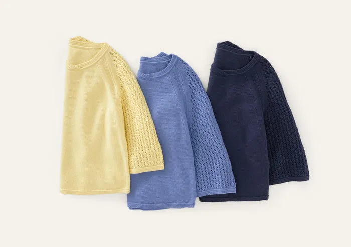 Poetry Fashion Sweaters Women Lacestitchsleeve Sweater Pale Yellow