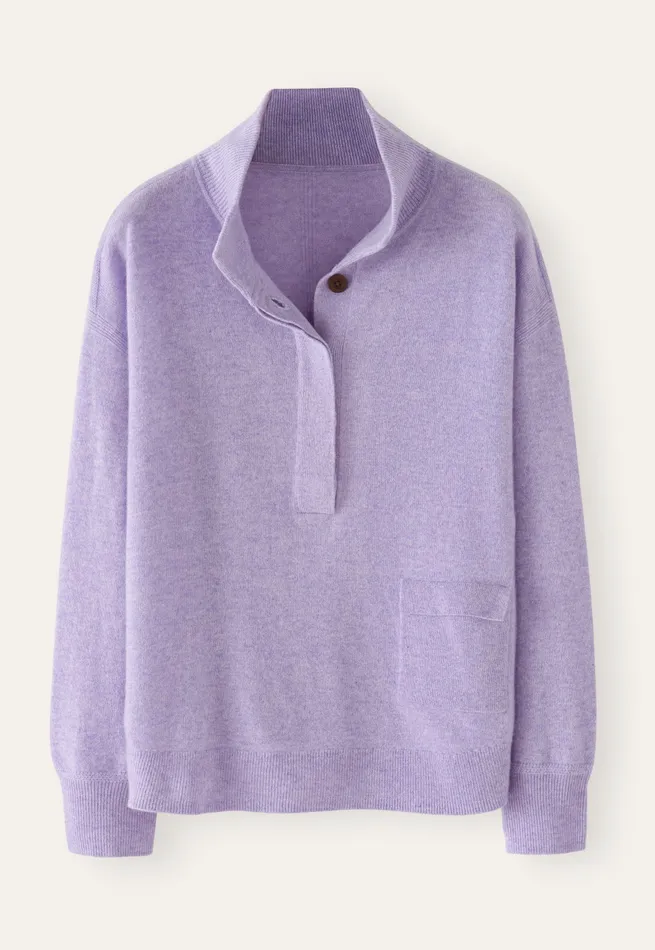 Poetry Fashion Sweaters Women Pocketdetail Sweater Soft Lavender
