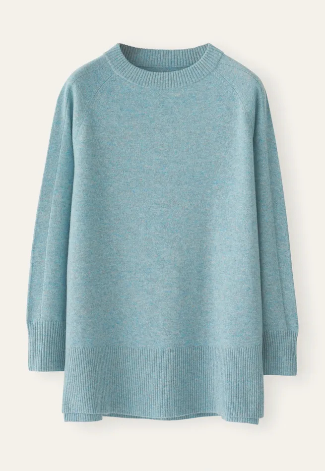 Poetry Fashion Sweaters Women Raglansleeve Sweater Aqua