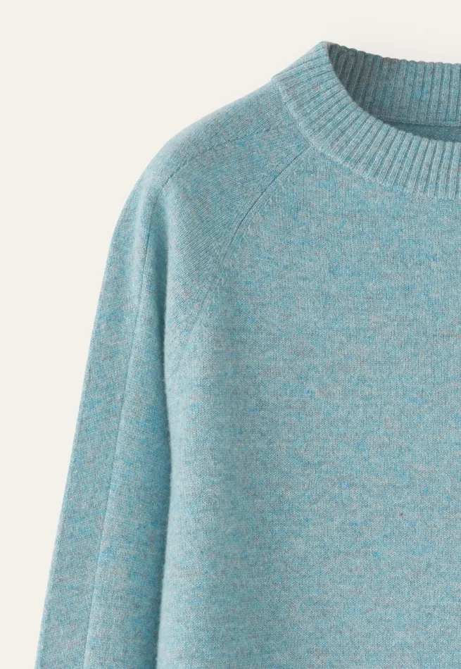 Poetry Fashion Sweaters Women Raglansleeve Sweater Aqua