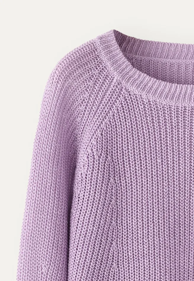 Poetry Fashion Sweaters Women Raglansleeve Sweater Pink Lilac