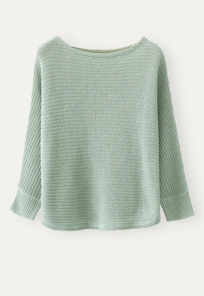Poetry Fashion Sweaters Women Ribstitch Sweater Pale Jade