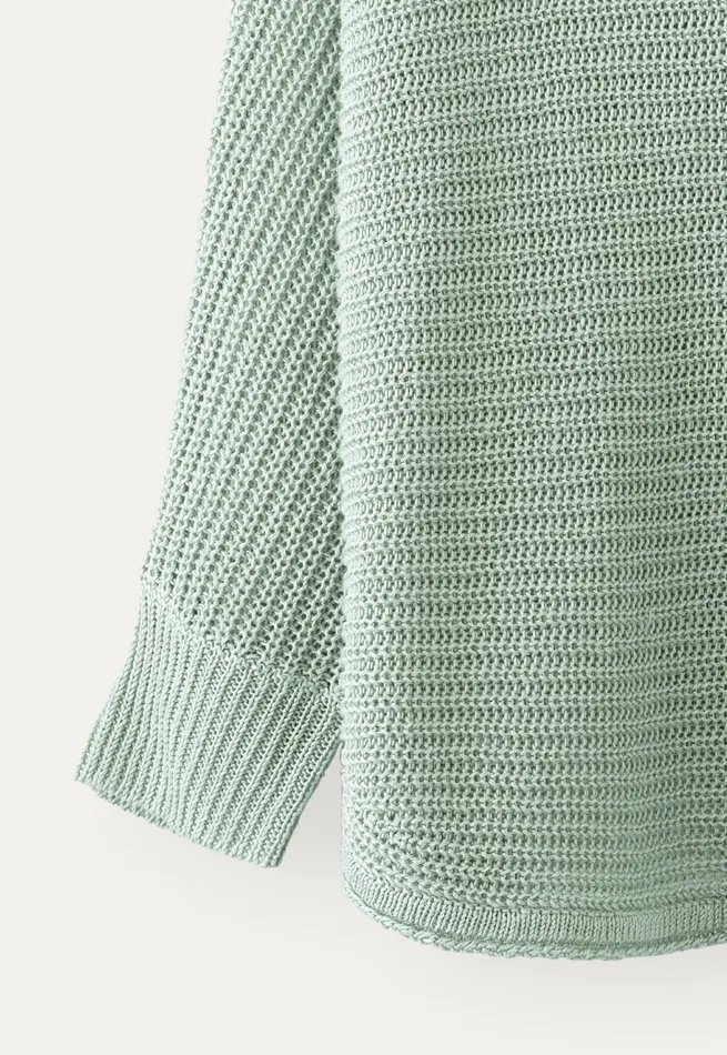 Poetry Fashion Sweaters Women Ribstitch Sweater Pale Jade