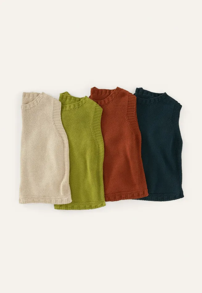 Poetry Fashion Sweaters Women Sleeveless Sweater Natural