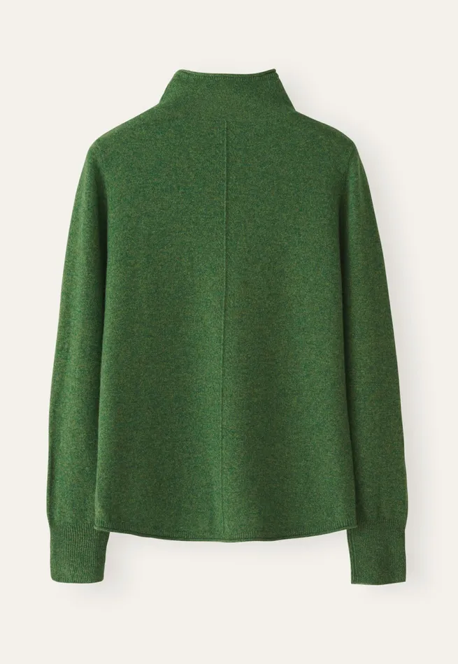 Poetry Fashion Sweaters Women Slim Funnelneck Sweater Evergreen