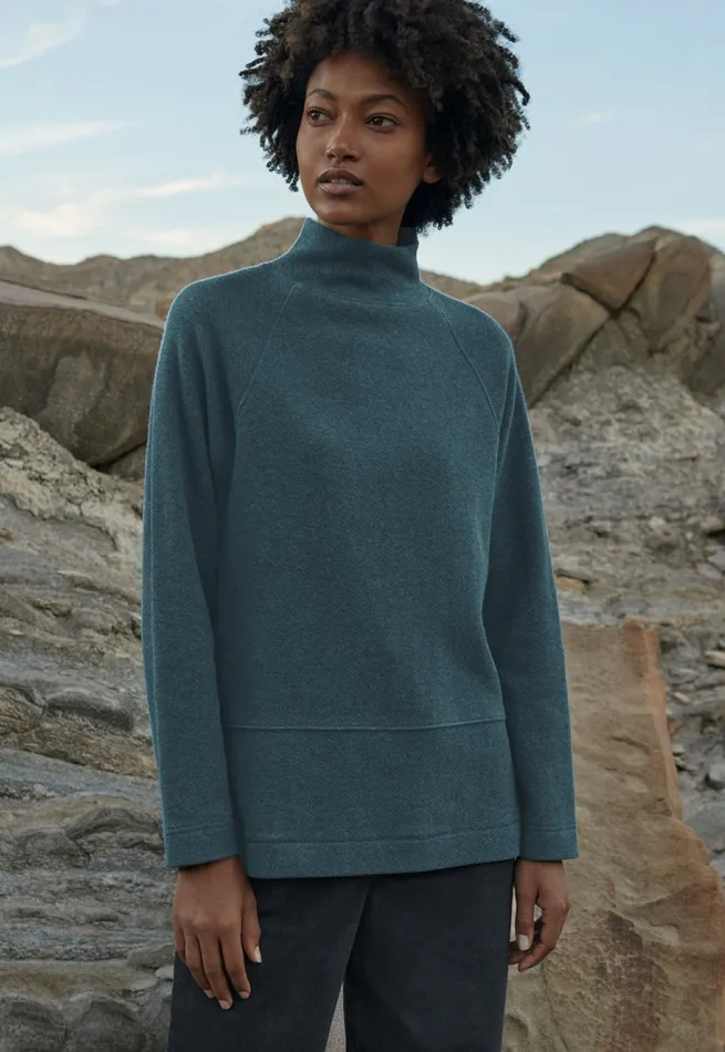 Poetry Fashion TShirt and Tops Women Funnelneck Tunic Petrol Teal