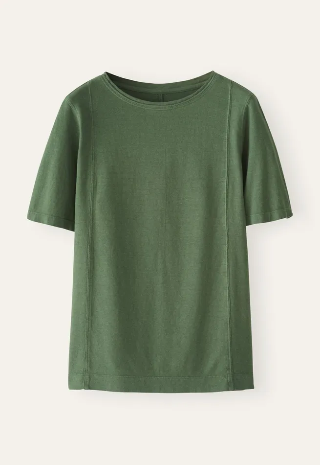 Poetry Fashion TShirt and Tops Women Garmentdyed Tshirt Olive