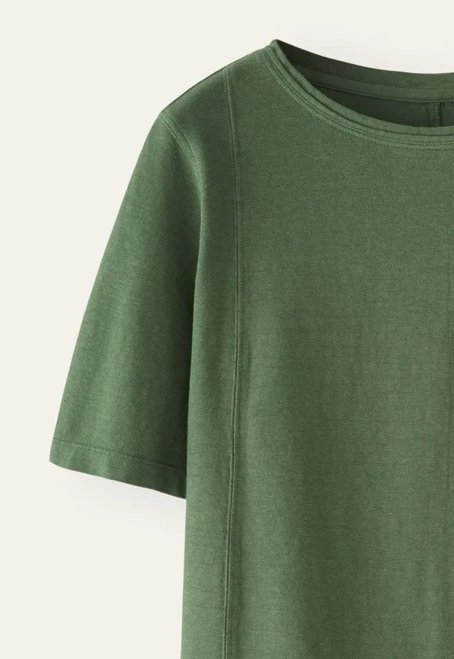 Poetry Fashion TShirt and Tops Women Garmentdyed Tshirt Olive