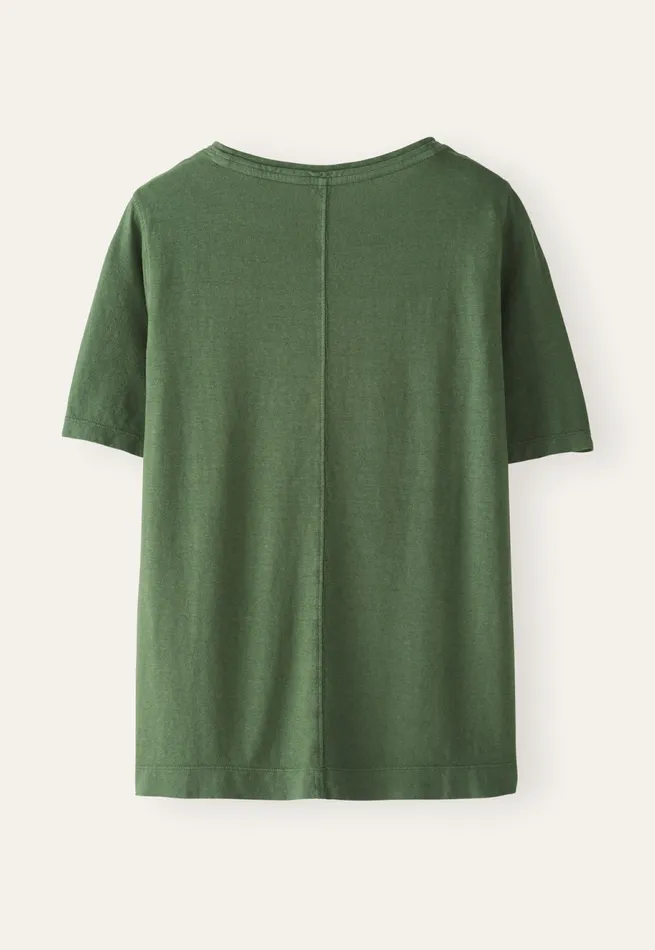 Poetry Fashion TShirt and Tops Women Garmentdyed Tshirt Olive