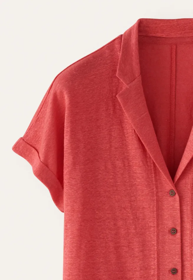 Poetry Fashion TShirt and Tops Women Jersey Blouse Coral Pink