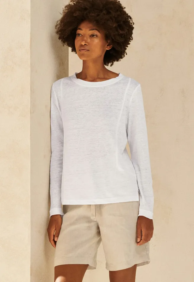 Poetry Fashion TShirt and Tops Women Longsleeve Top White
