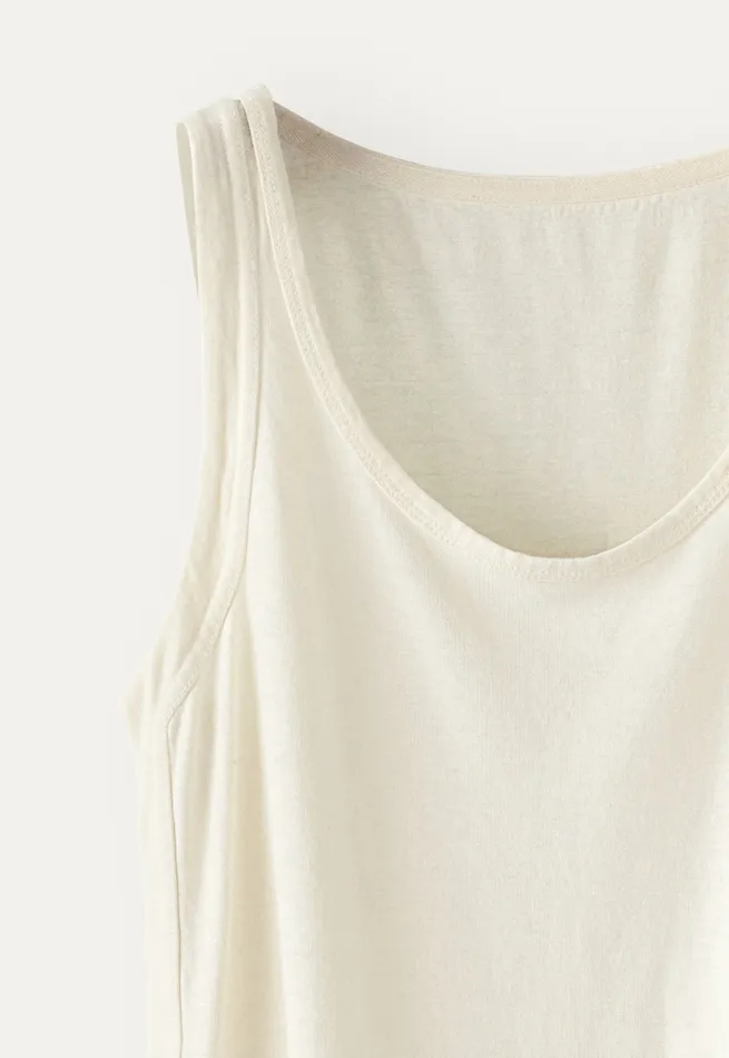 Poetry Fashion TShirt and Tops Women Panelled Vest Ecru