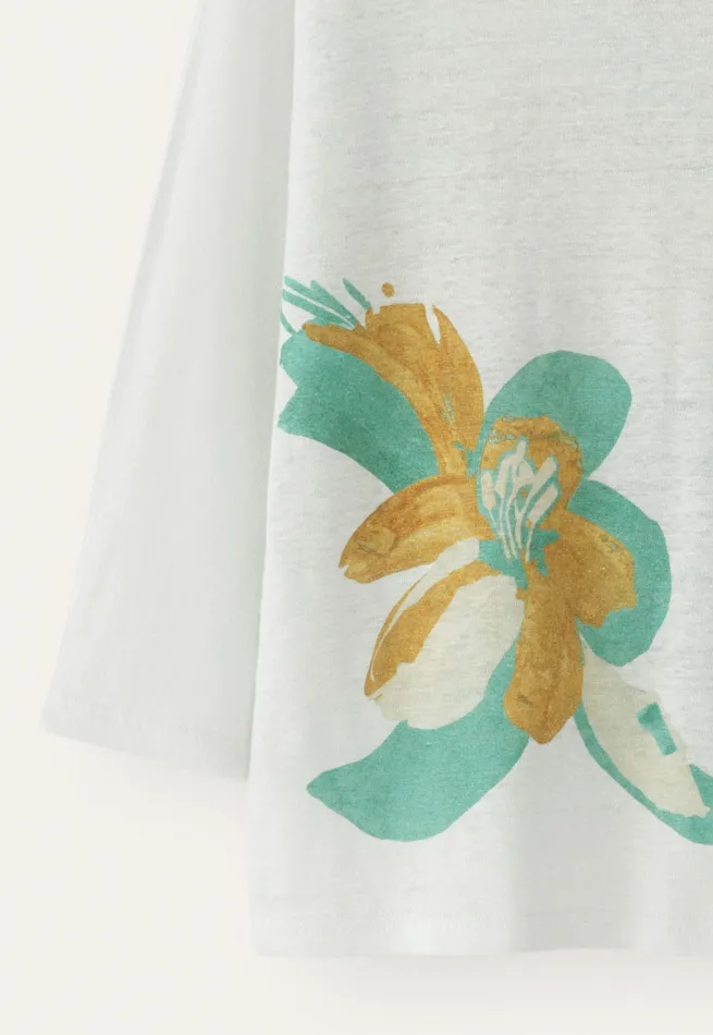 Poetry Fashion TShirt and Tops Women Printed Jersey Top Aqua Gold
