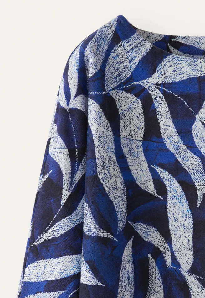 Poetry Fashion TShirt and Tops Women Printed Jersey Top Blue White