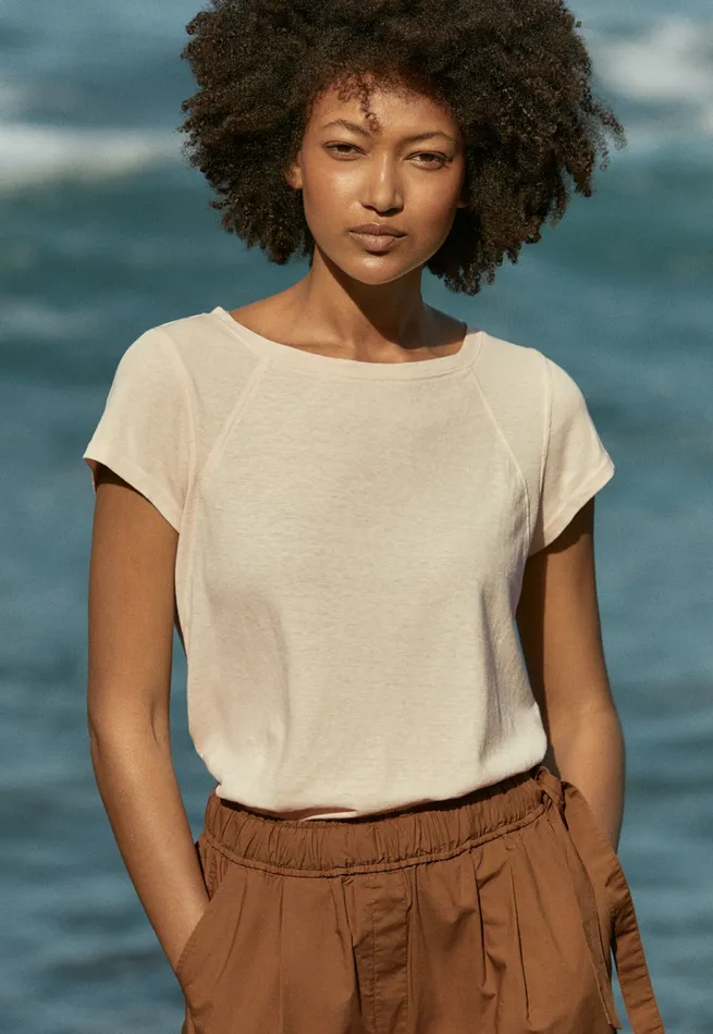Poetry Fashion TShirt and Tops Women Raglansleeve Top Cream