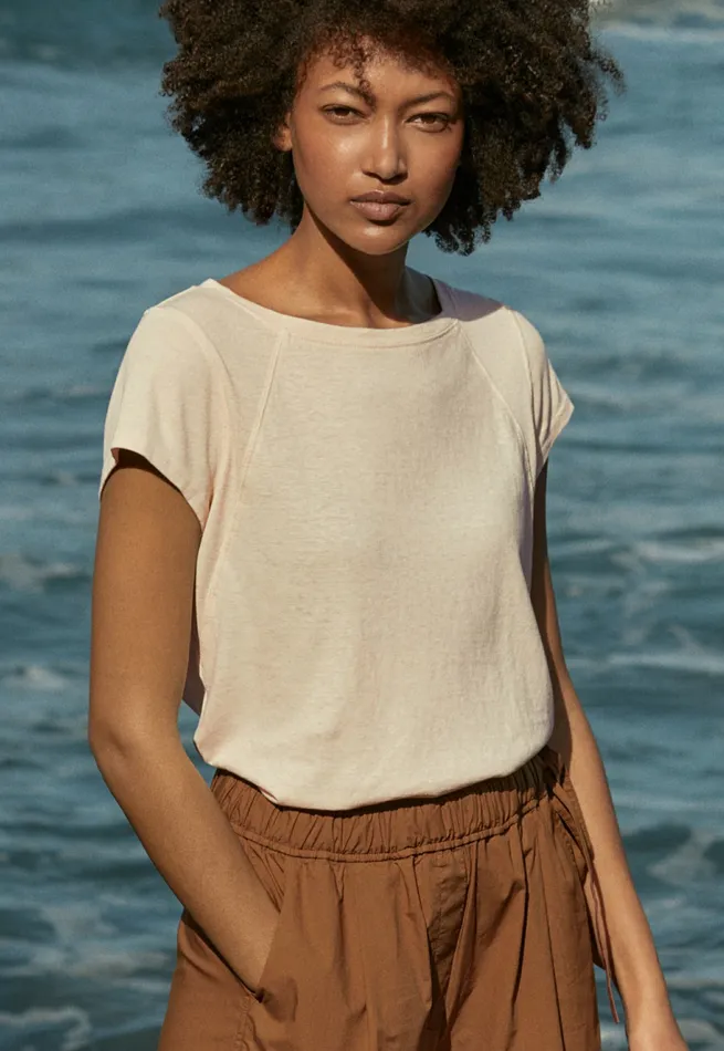 Poetry Fashion TShirt and Tops Women Raglansleeve Top Cream