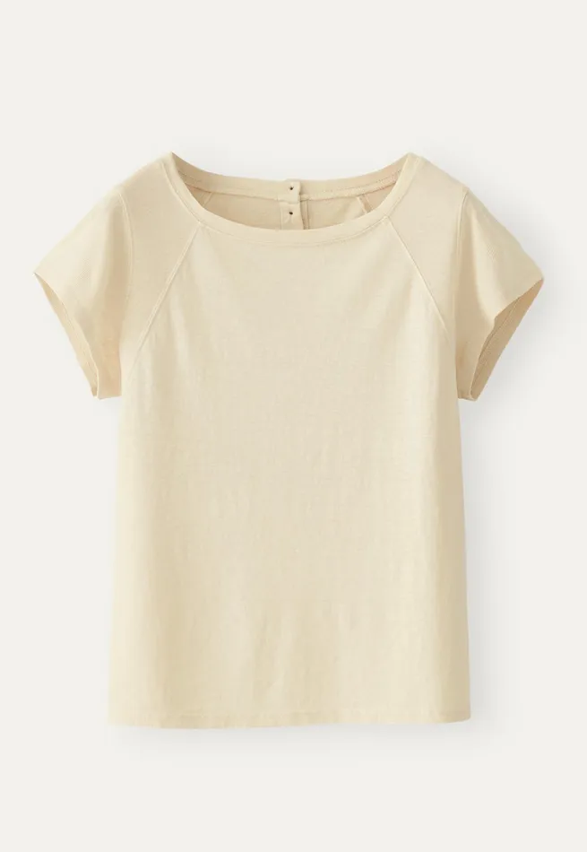 Poetry Fashion TShirt and Tops Women Raglansleeve Top Cream