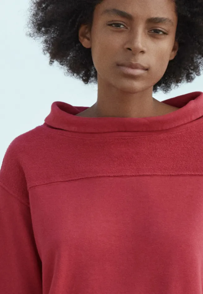 Poetry Fashion TShirt and Tops Women Rolledneck Jersey Top Pink Red
