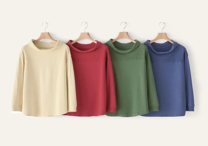 Poetry Fashion TShirt and Tops Women Rolledneck Jersey Top Pink Red