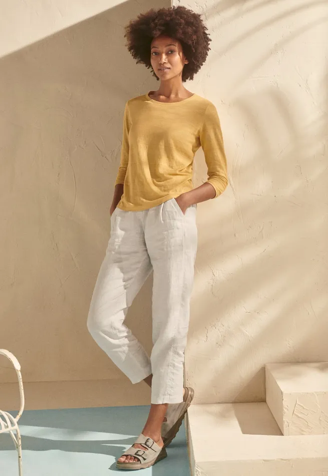Poetry Fashion TShirt and Tops Women Roundneck Top Gold
