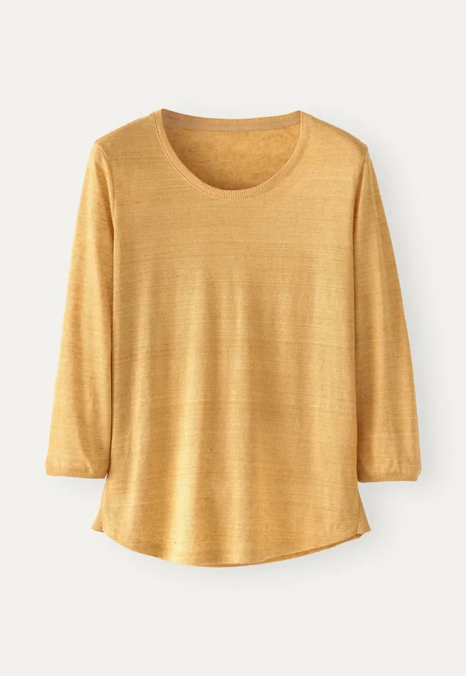 Poetry Fashion TShirt and Tops Women Roundneck Top Gold