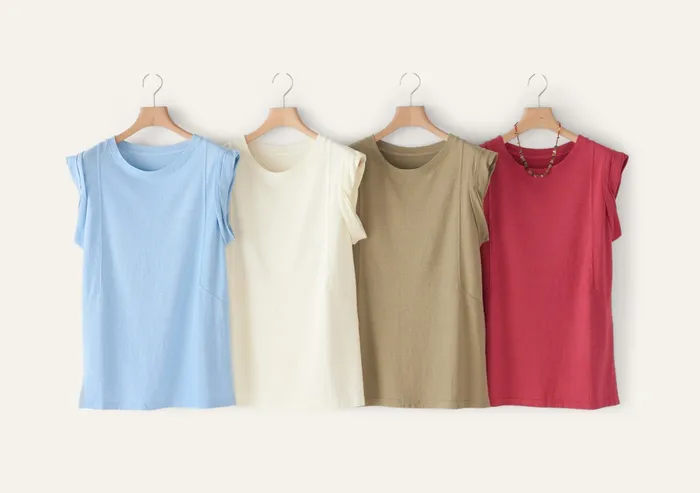 Poetry Fashion TShirt and Tops Women Sleeveless Jersey Top Cranberry Pink
