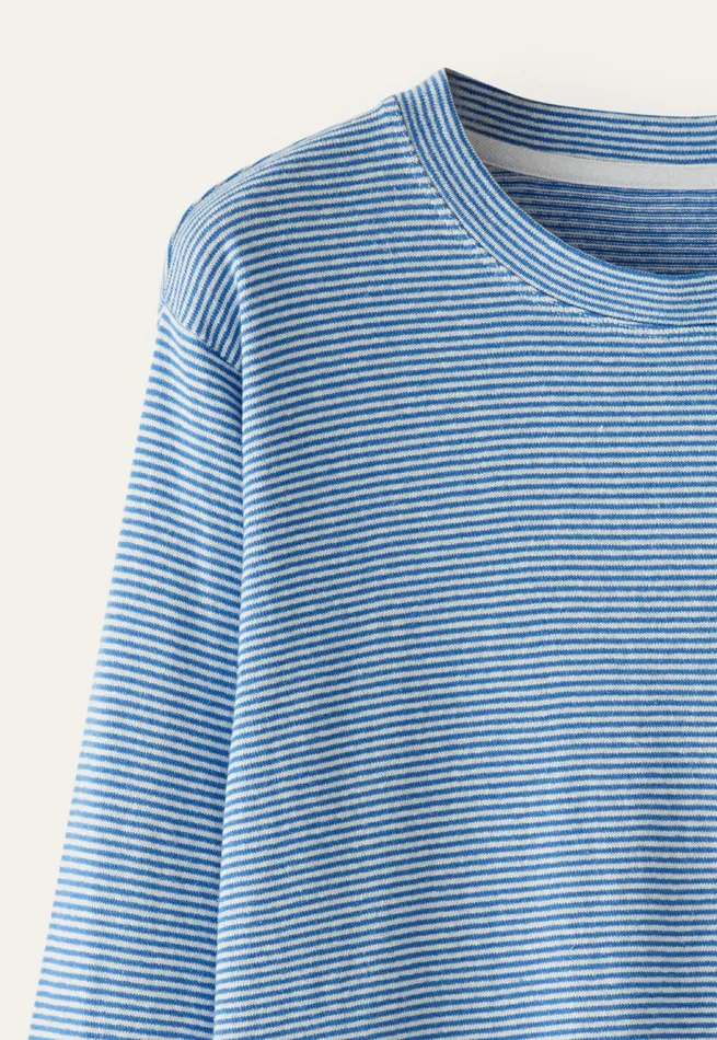 Poetry Fashion TShirt and Tops Women Striped Jersey Top Soft Indigo