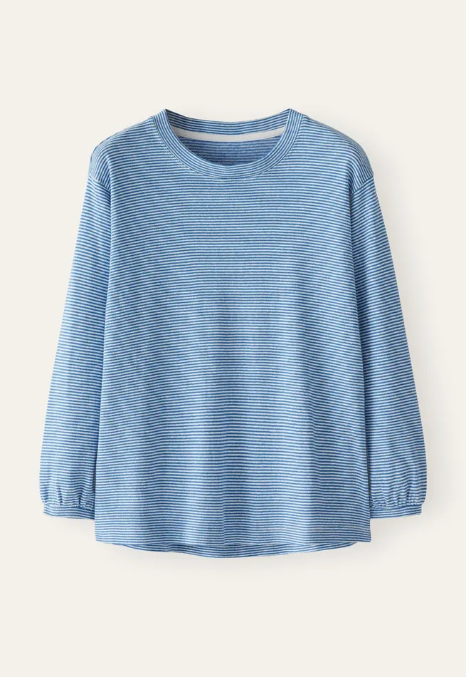 Poetry Fashion TShirt and Tops Women Striped Jersey Top Soft Indigo