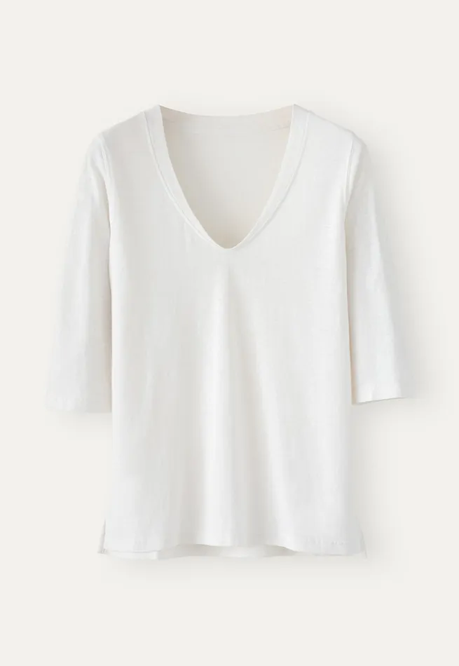 Poetry Fashion TShirt and Tops Women Vneck Tshirt White