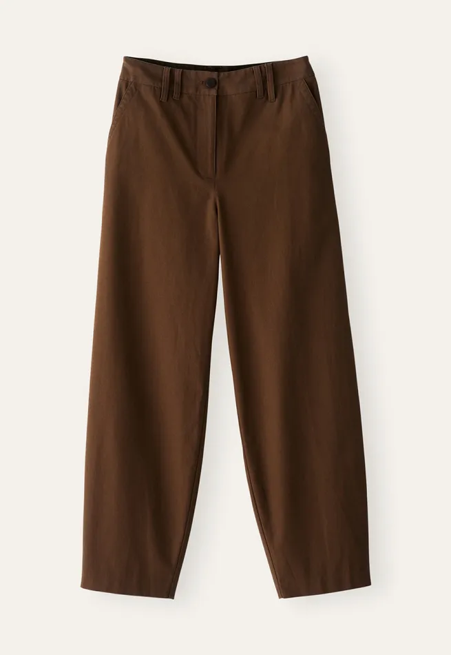 Poetry Fashion Trousers and Shorts Women Anklelength Trousers Tobacco