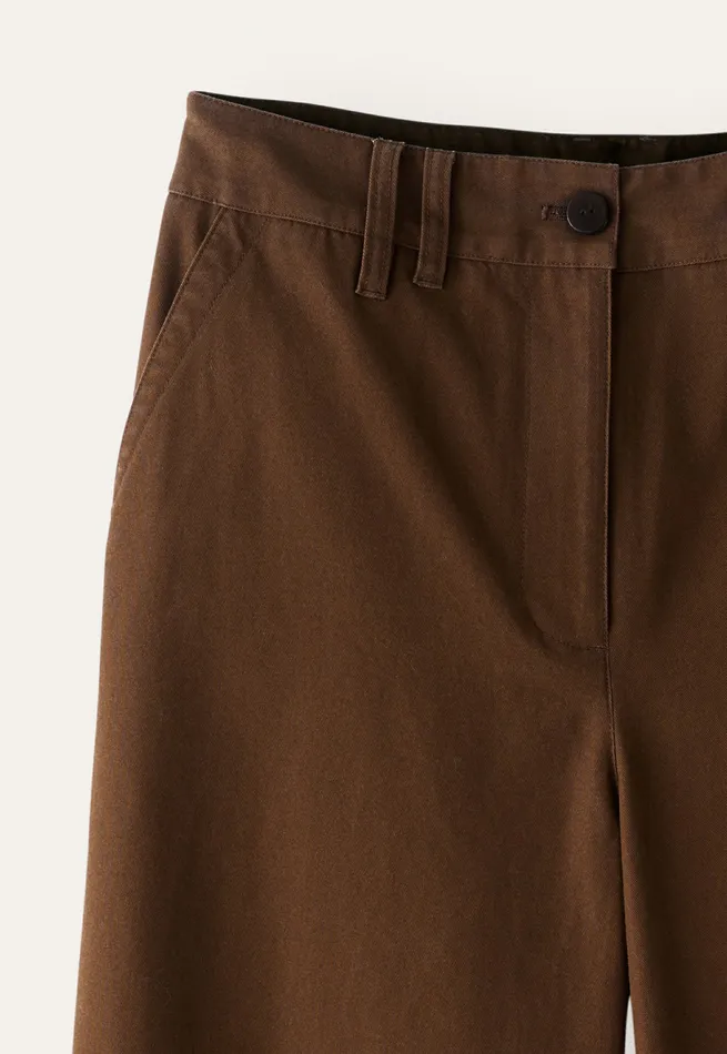 Poetry Fashion Trousers and Shorts Women Anklelength Trousers Tobacco
