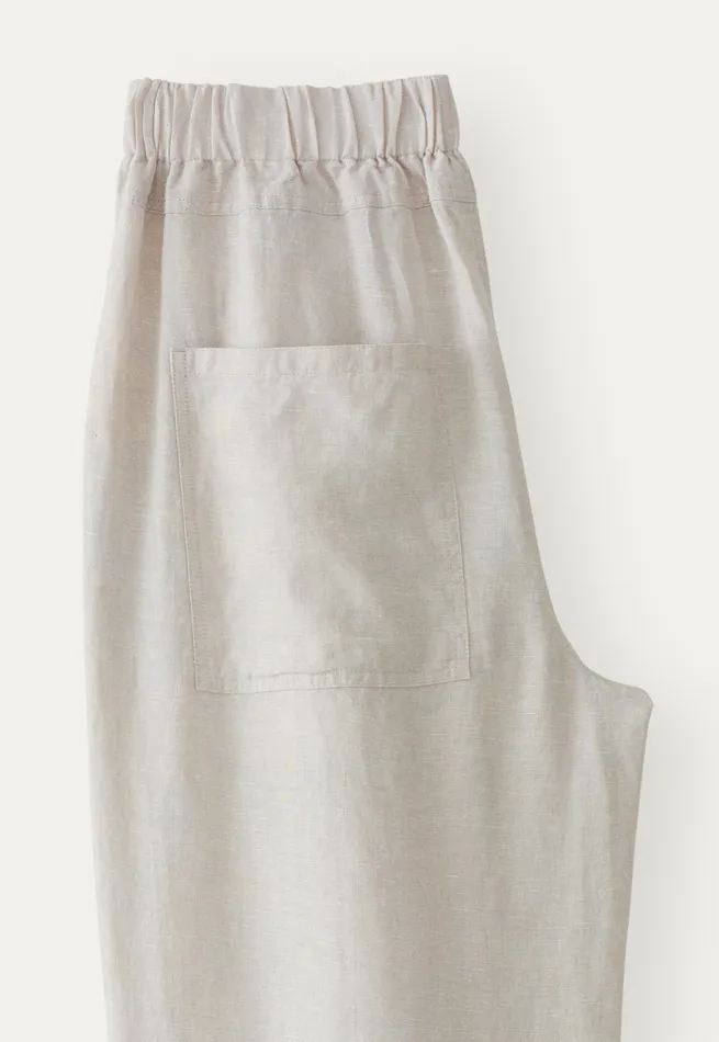 Poetry Fashion Trousers and Shorts Women Cropped Pleated Trousers Ice Grey