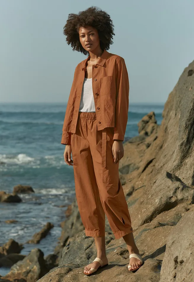 Poetry Fashion Trousers and Shorts Women Cropped Pullon Trousers Toffee