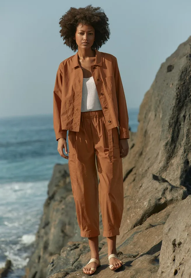 Poetry Fashion Trousers and Shorts Women Cropped Pullon Trousers Toffee