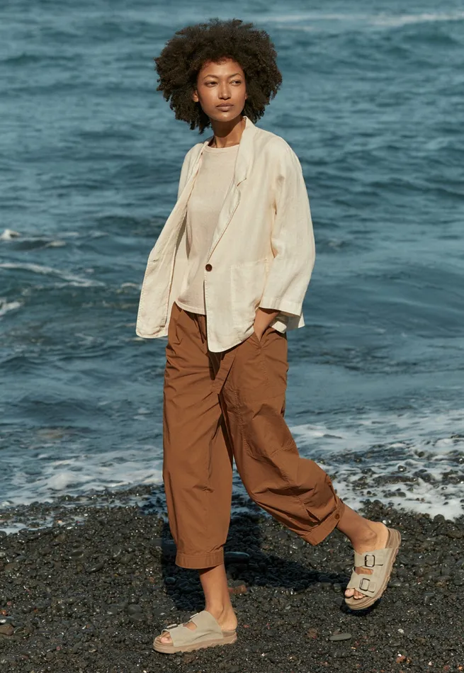 Poetry Fashion Trousers and Shorts Women Cropped Pullon Trousers Toffee